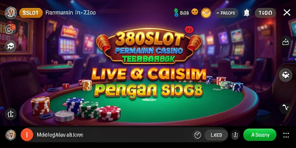 Screenshot gameplay 380SLOT yang menampilkan dealer langsung dan interaksi pemain.