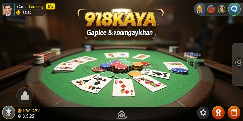 Tampilan gameplay seru di aplikasi Gaple 918KAYA.