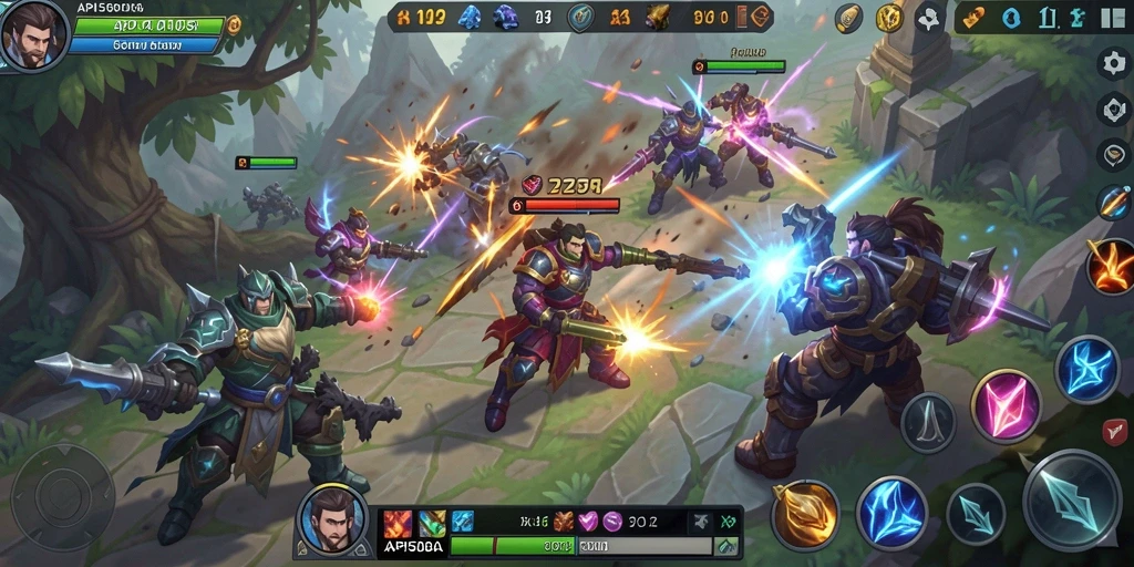 Screenshoot gameplay menampilkan pertempuran mendebarkan dalam API5000.