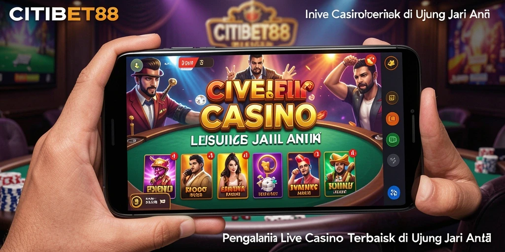 Screenshot utama CITIBET88 menampilkan dealer profesional di aksi langsung permainan.