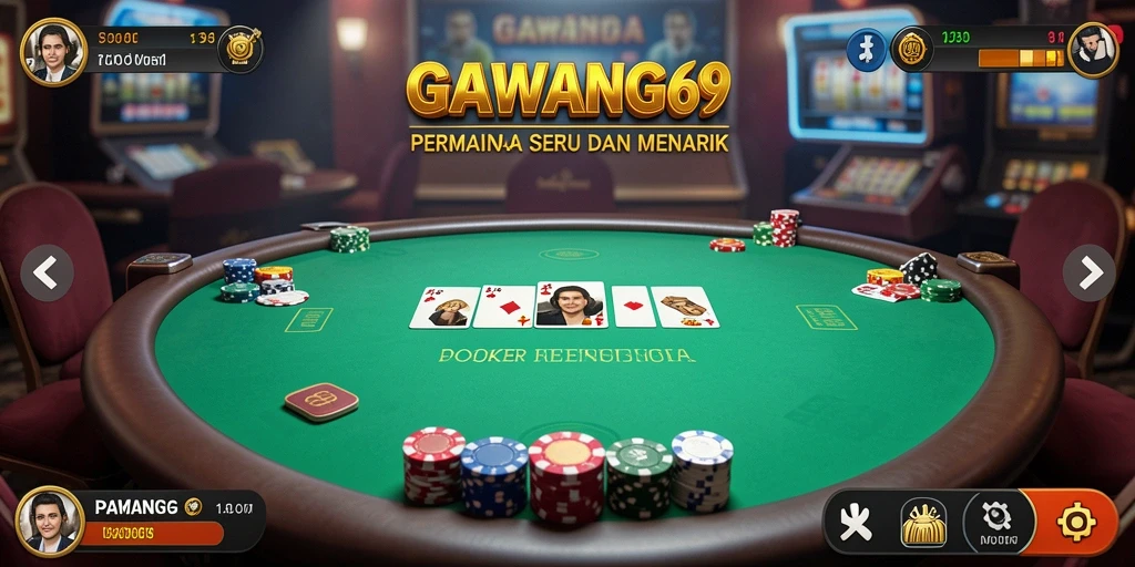 Screenshot GAWANG69 menunjukkan pemain asyik bermain poker.