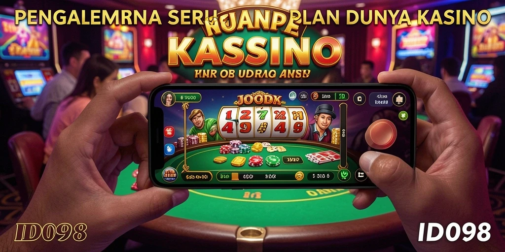 Screenshot gameplay ID098 menunjukkan suasana Kasino yang seru.
