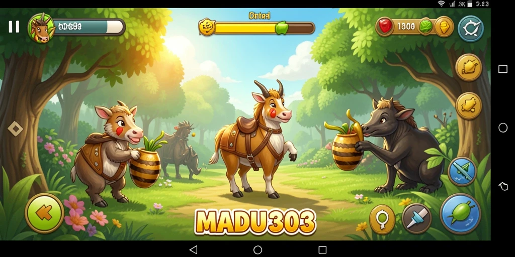 Tampilan gameplay seru dari MADU303 yang menyenangkan.