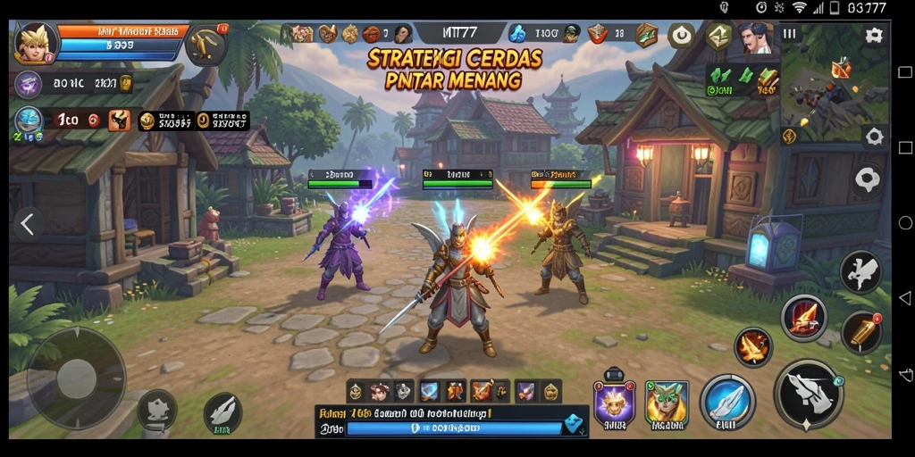 Gameplay MT777 menampilkan pertempuran strategis yang epik dan mendebarkan.