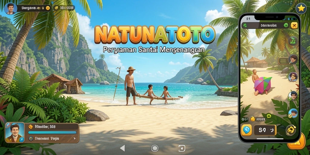 Screenshot gameplay NATUNATOTO yang ceria dan menarik.