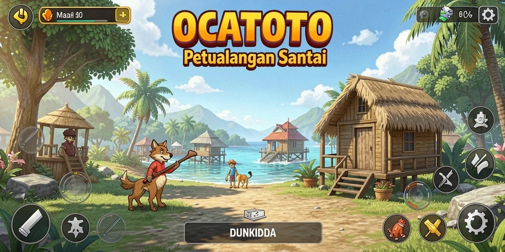 Screenshot OCATOTO menampilkan karakter lucu dalam gameplay Idle
