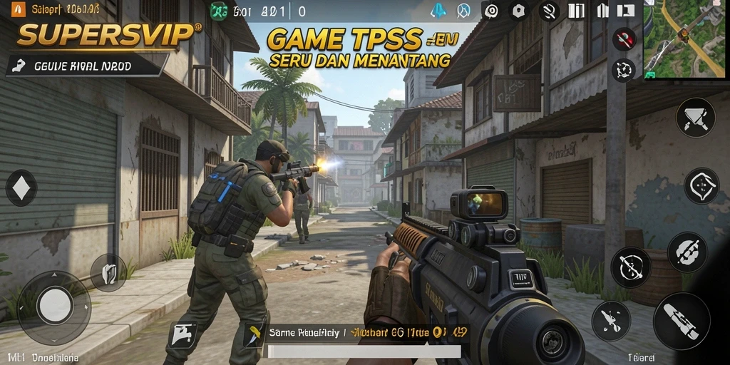 Tampilan menarik dari gameplay intens SUPERSVIP.