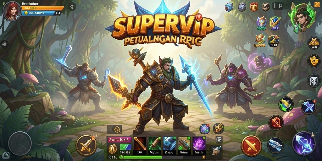 Tampilan gameplay SUPERVIP yang menegangkan dan seru.
