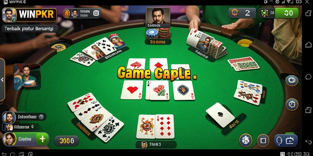 Screenshot gameplay Gaple yang seru dan interaktif di WINPKR.