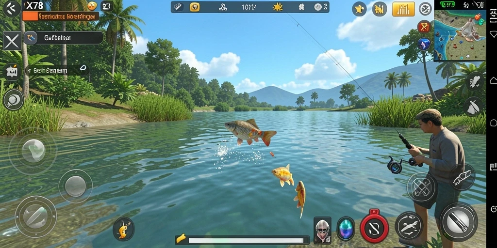 Tangkapan ikan yang menakjubkan dalam permainan X78.